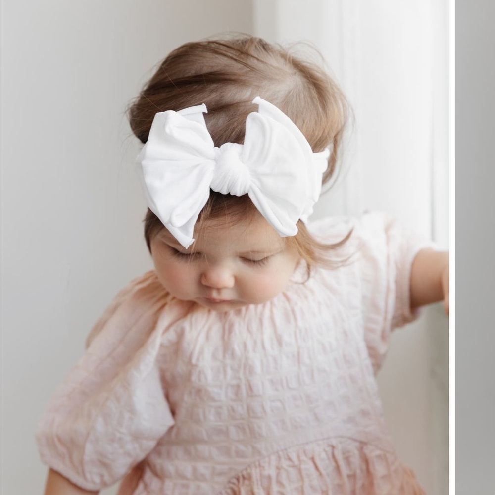 Baby bling white headband - Picture 3 of 4